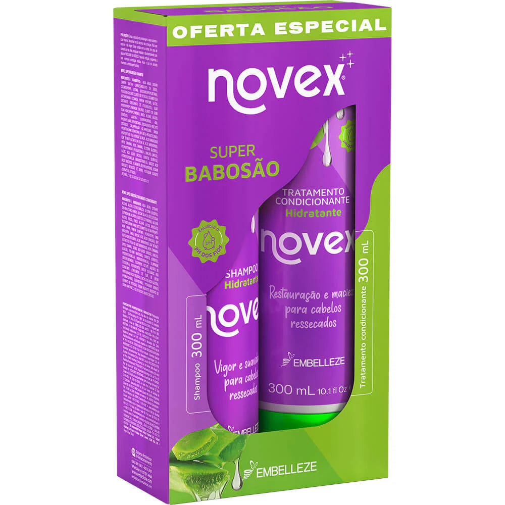 Novex Kit Shampoo + Condicionador Super Babosão (300ml) Oferta!