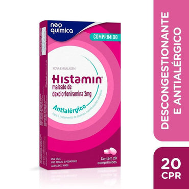 Histamin Antialérgico 2mg 20 comprimidos 12g