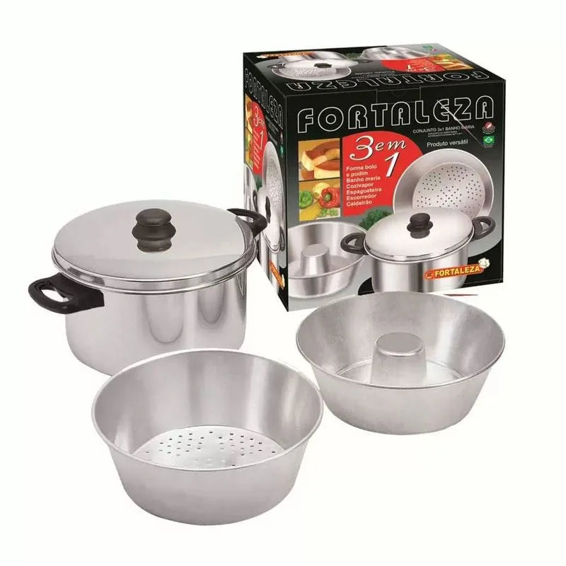 3-in-1 Fortress with Bain-Marie Kit and Steam Cooker