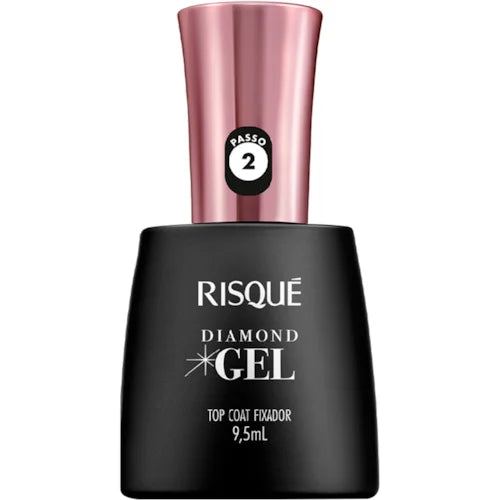 Risqué Esmalte Diamond Gel: Top Coat Fixador (9,5ml)