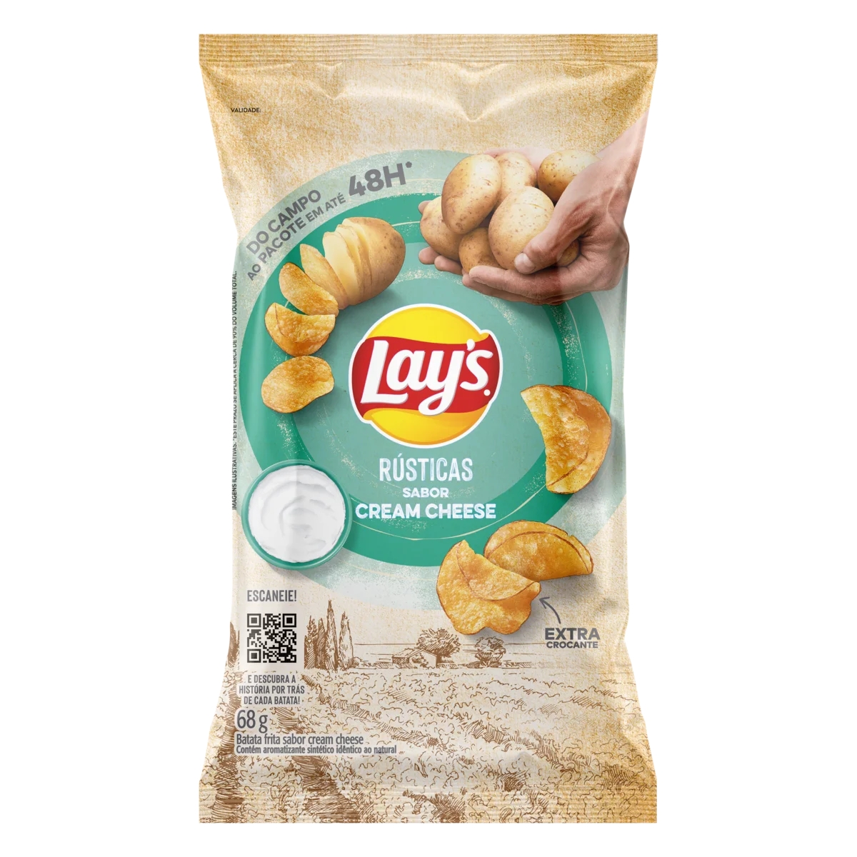 Batata Frita Lays Rústica Cream Cheese 68g