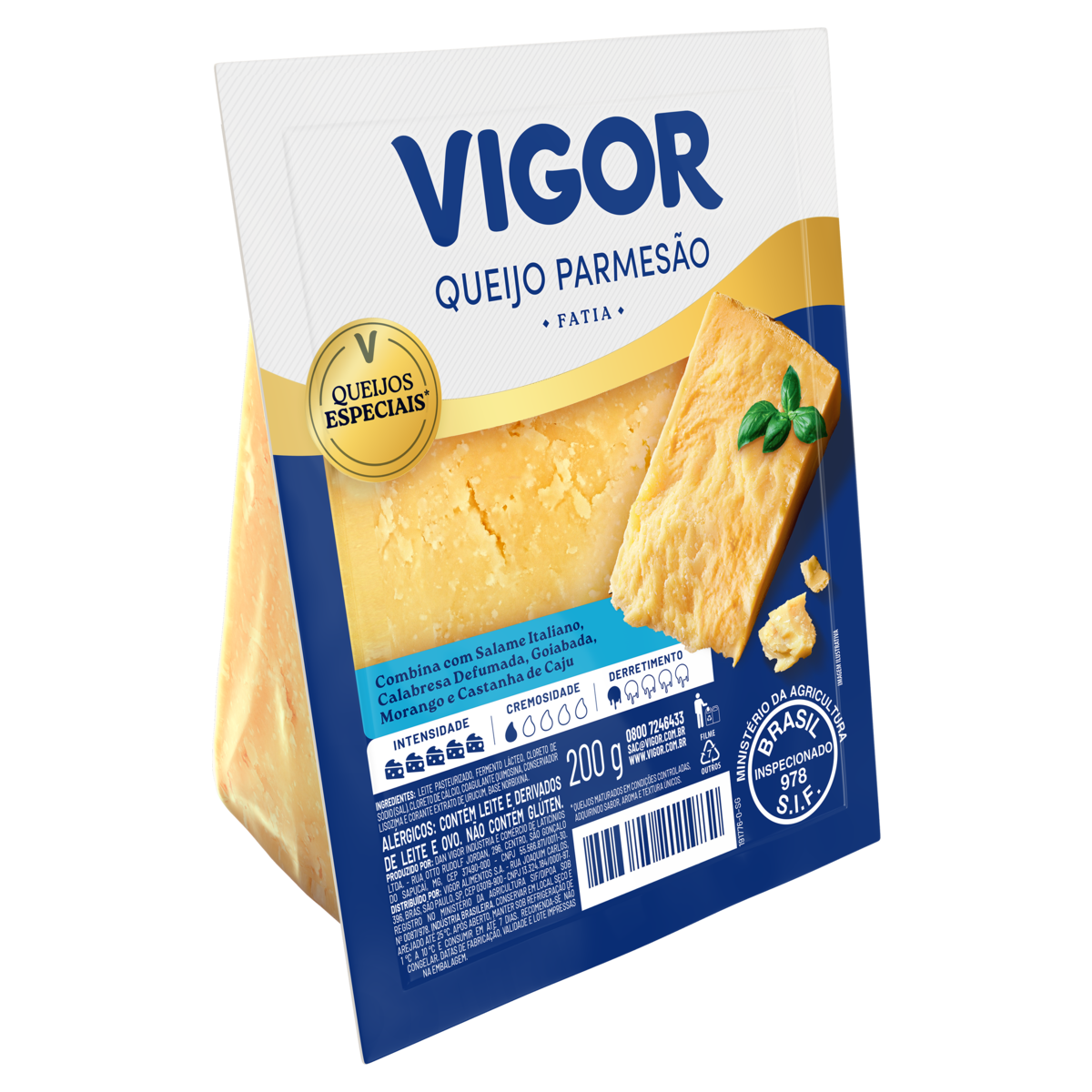 Queijo Parmesão Vigor Fatia 200g