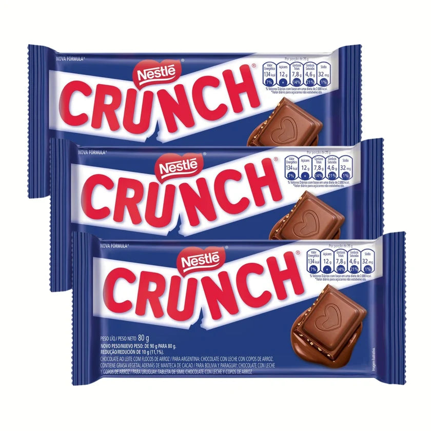 Nestlé Barra de Chocolate Crunch (3x80g)