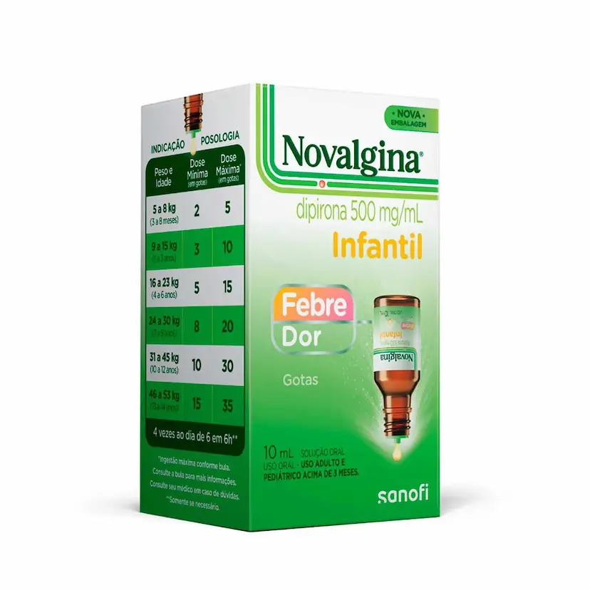 Novalgina - Infantil Dipirona 500mg/ml Gotas (10ml)