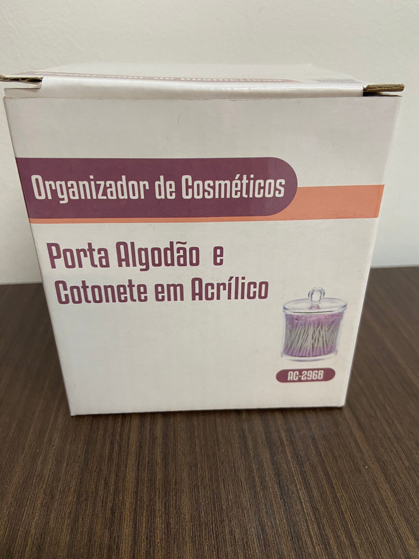 Acrylic Cotton Swab Holder with Lid