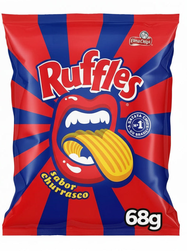Elma Chips Salgadinho Ruffles: Churrasco 68g