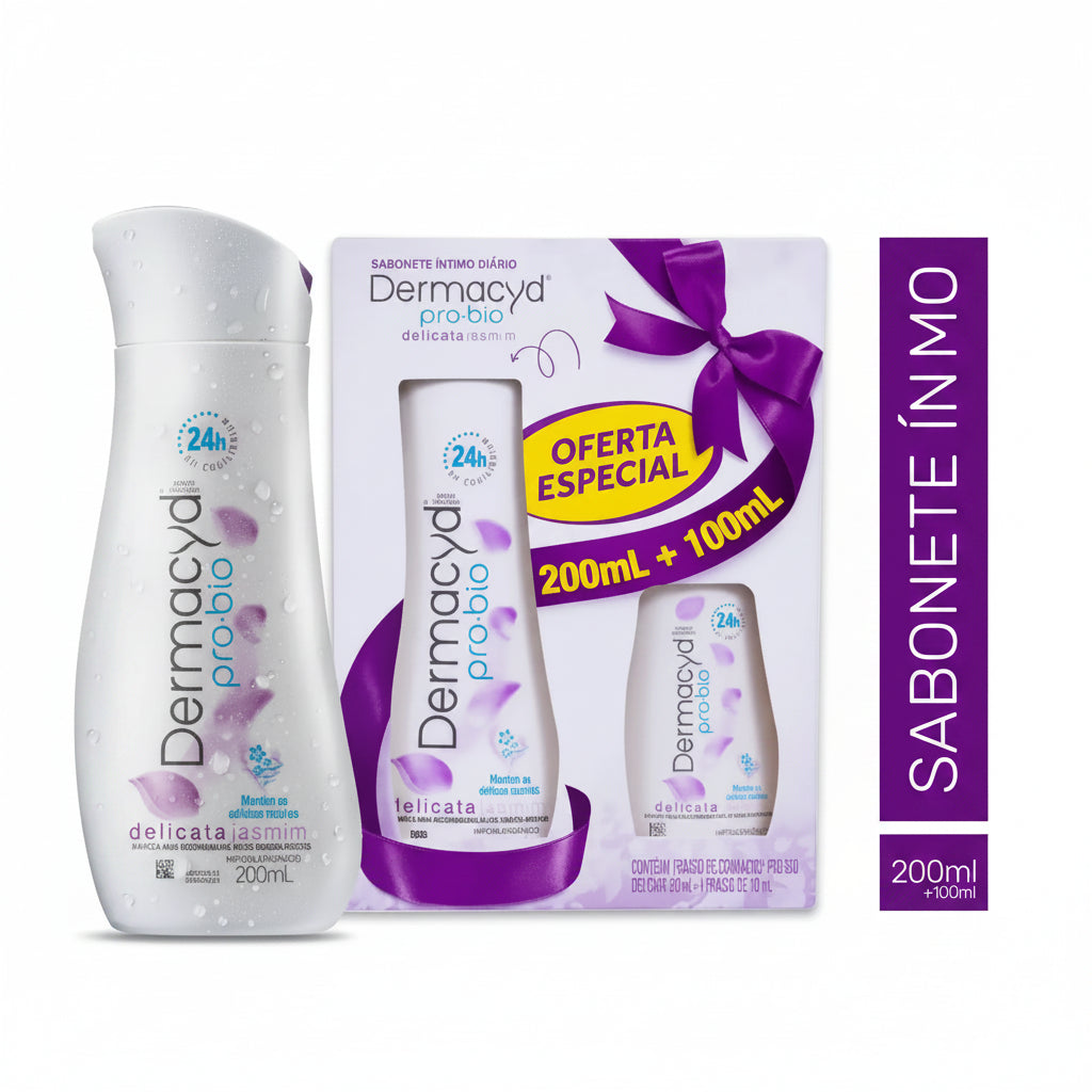 Kit Sabonete Líquido Íntimo Delicata Jasmim Dermacyd