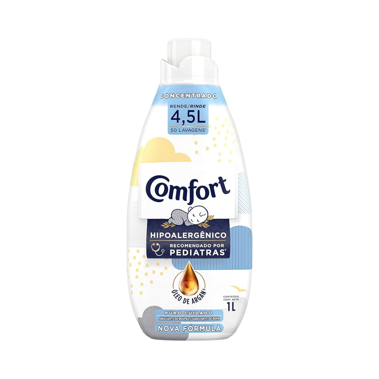 Comfort Amaciante Hipoalergênicos Concentrado Puro Cuidado (500ml)