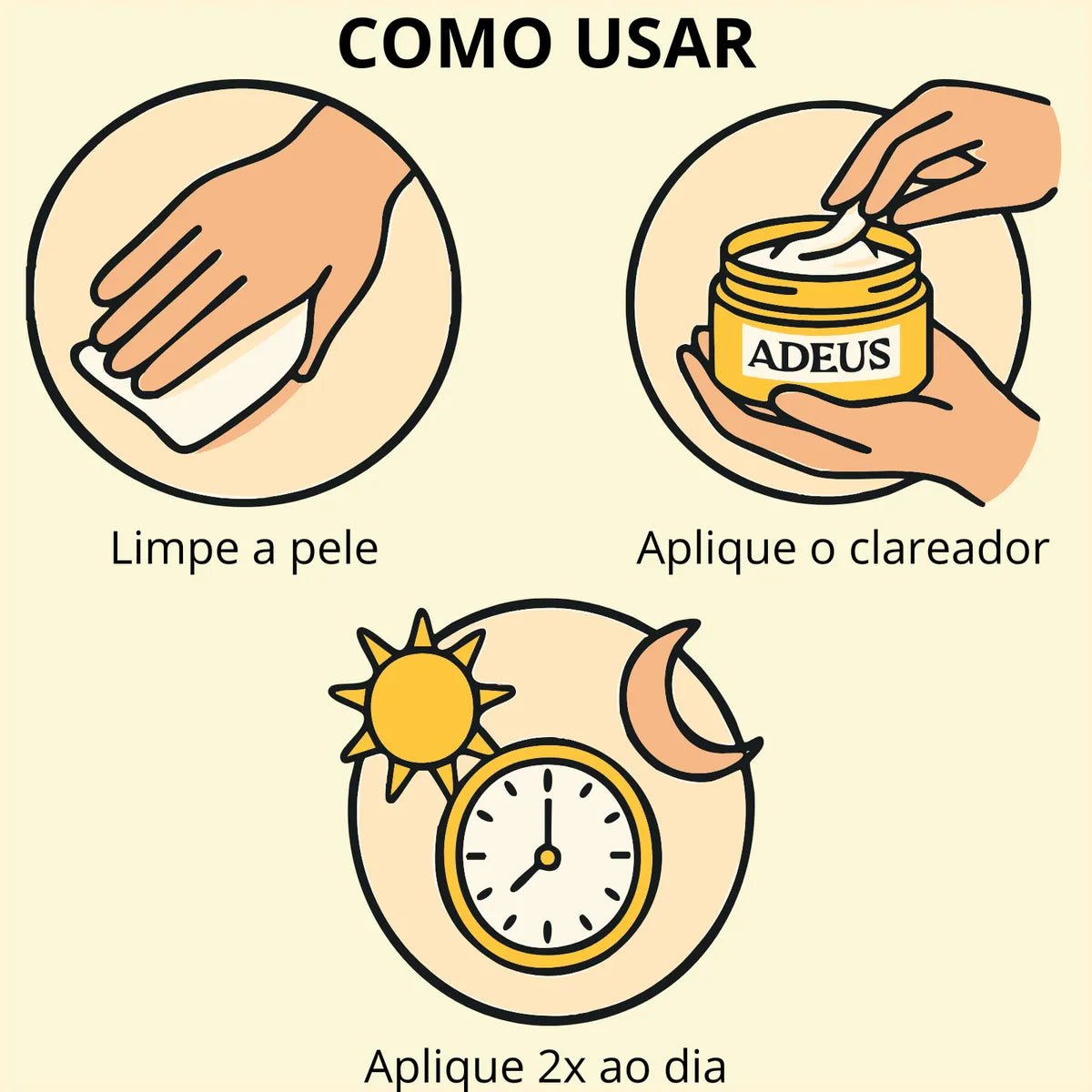 Creme Adeus Clareador De Manchas Virilhas Axilas (100g)