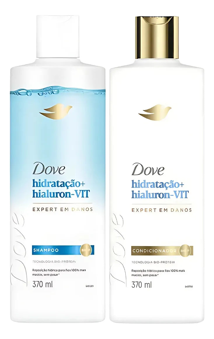 Kit Shampoo e Condicionador Dove Hidratação + Hialuron-VIT (2x370ml)