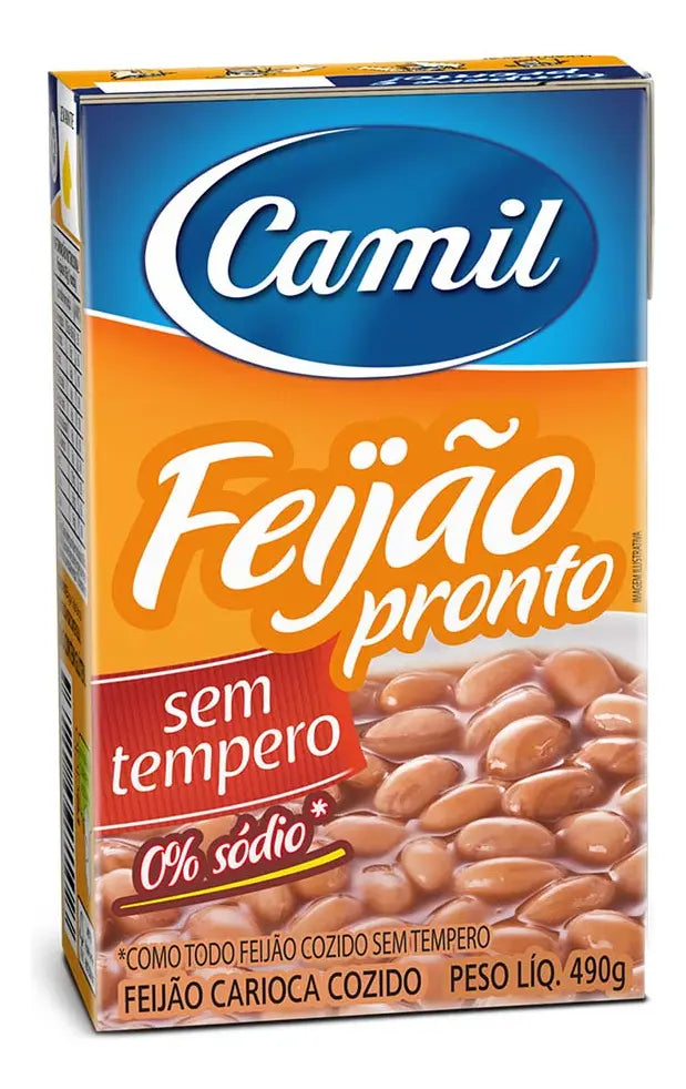 Camil Feijão Pronto Carioca Sem Tempero (490g)
