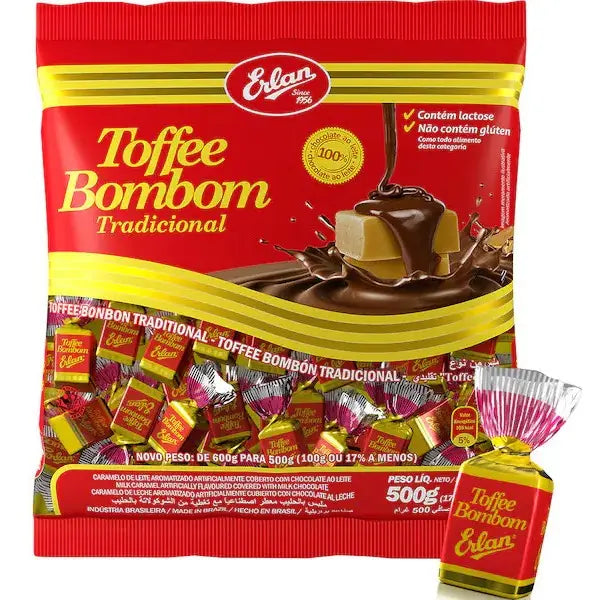 Bala Toffe Erlan Bombom Tradicional (500g)Oferta! 60% Off Val 10/10/28