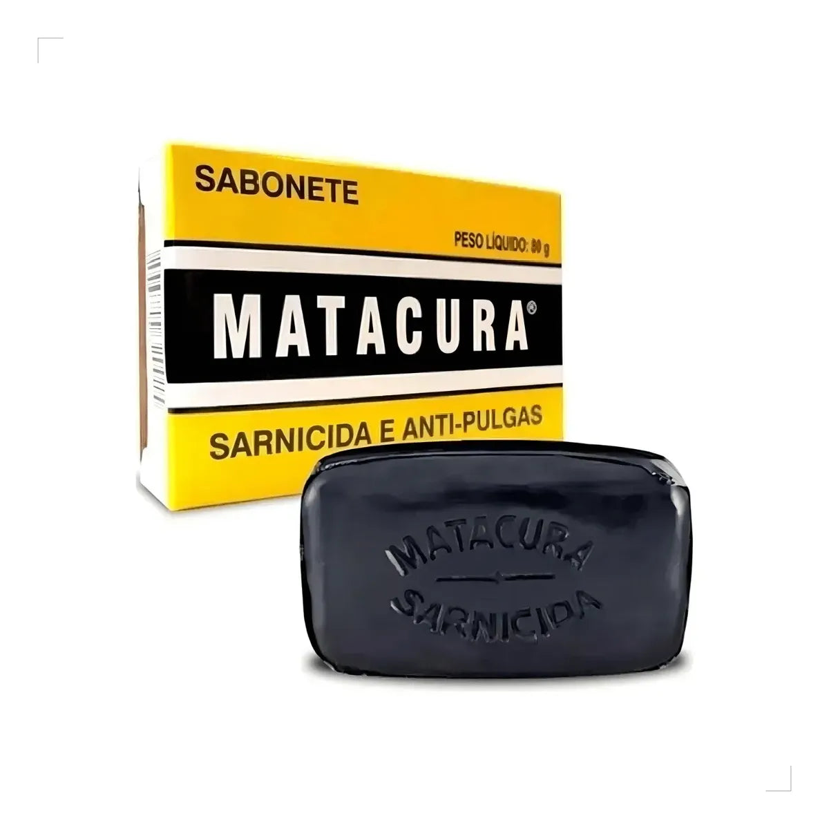 Sabonete Matacura Sarcinida e Antipulgas para Cães e Gatos (80g)