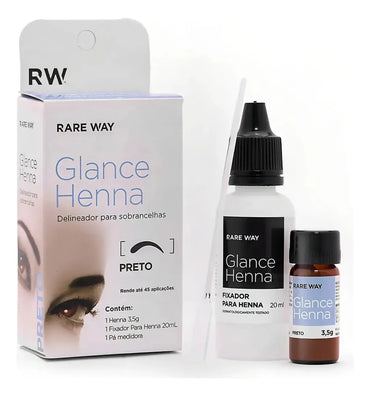 Rare Way Glance Henna Delineador para Sobrancelhas: Preto (3,5g)