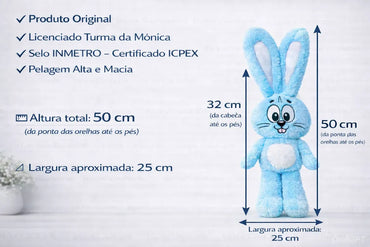 Coelho Sansão de Pelúcia Original Turma da Mônica