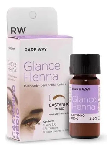 Rare Way Glance Henna Delineador para Sobrancelhas: Castanho Médio (3,5g)
