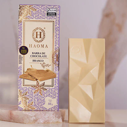 Haoma Barra de Chocolate Branco | Linha Stevia (80g)