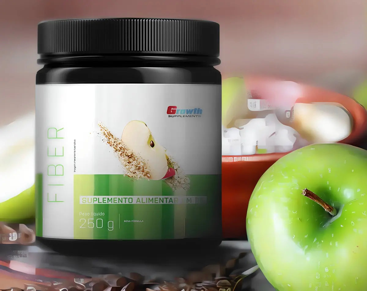 Growth Fiber Premium Supplements Psyllium Fibra de Maçã Fibra de Aveia Inulina (250g)