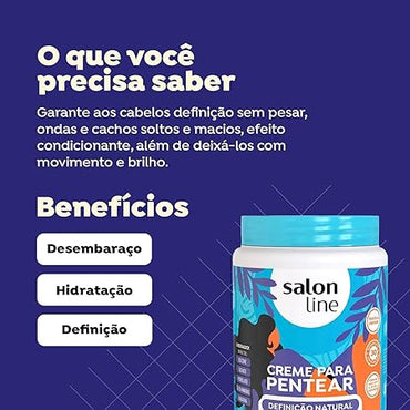 Salon Line Creme Para Pentear: Definição Natural (1Kg)