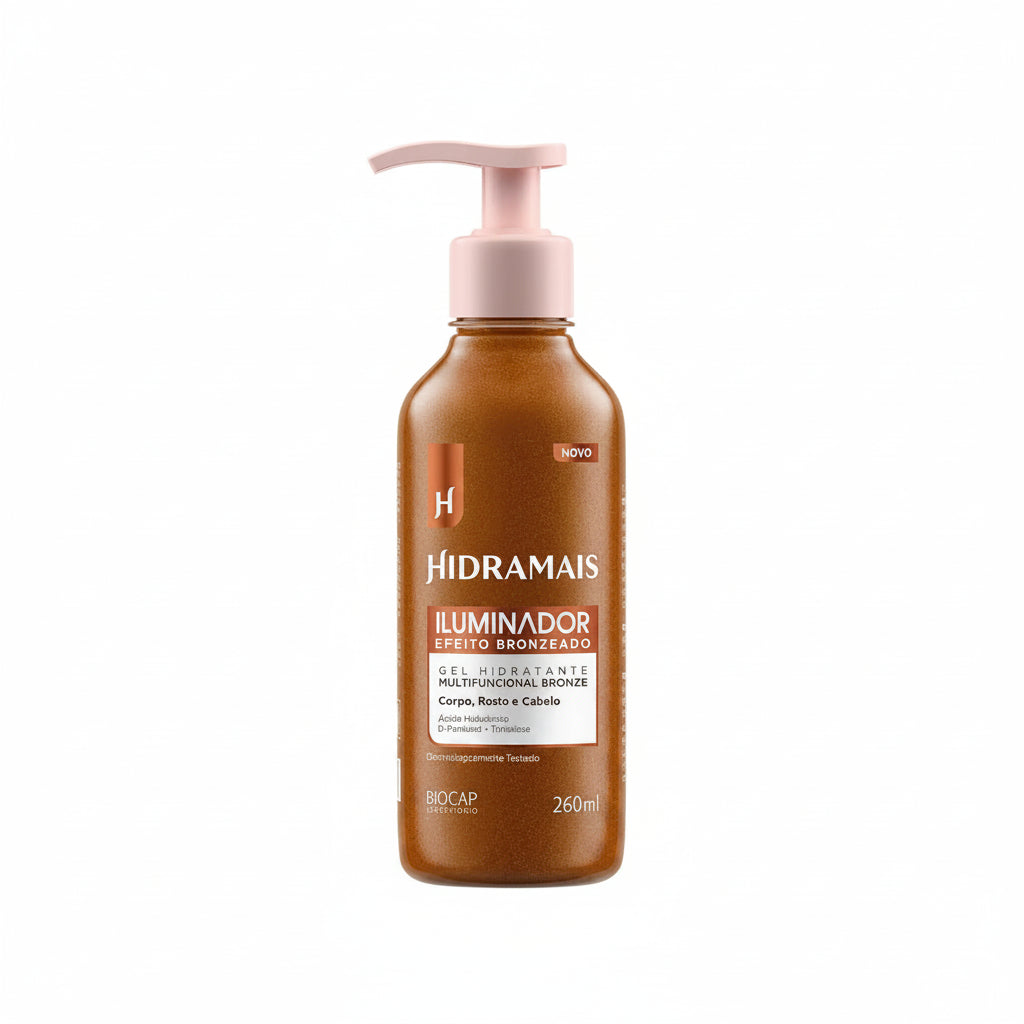Hidramais Iluminador Efeito Bronzeado Gel Hidratante Multifuncional Bronze (260ml)