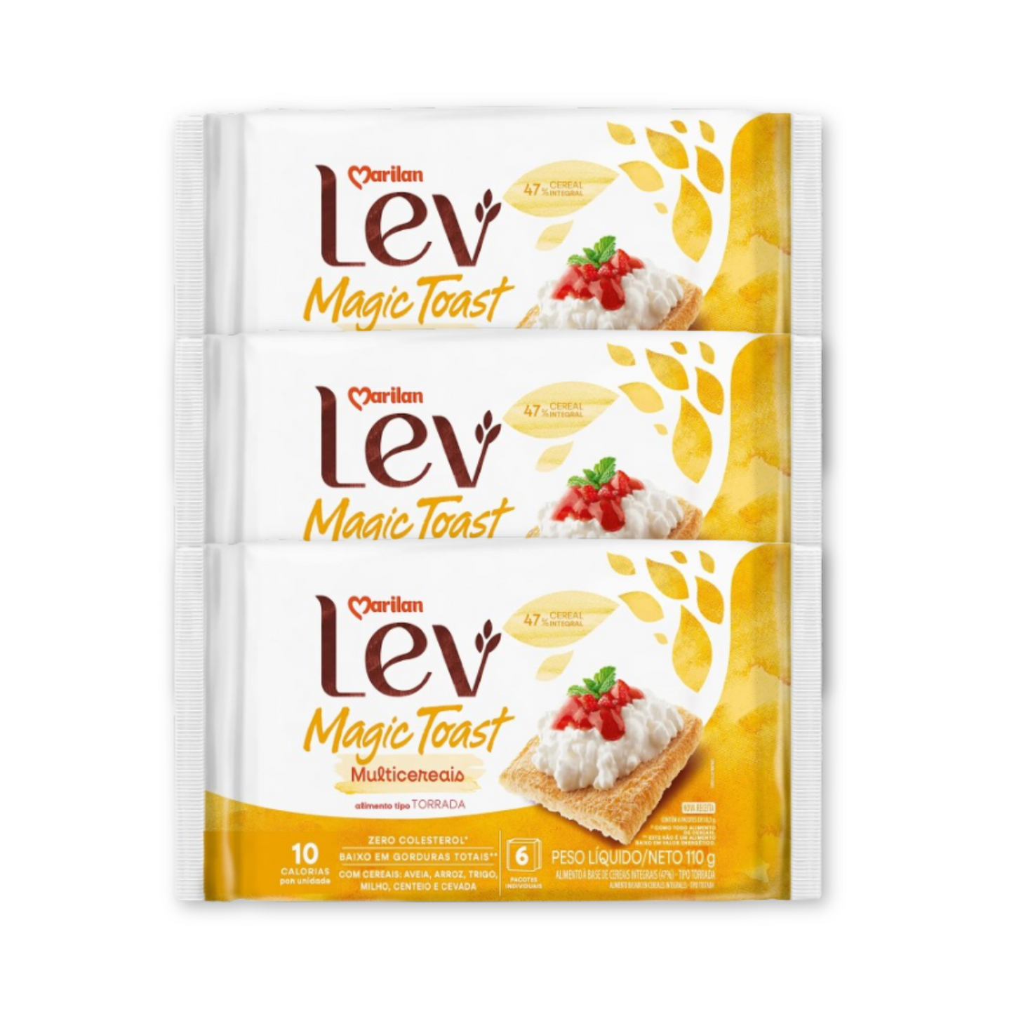 Torrada Marilan Lev Magic Toast (3x110g) - Sabores: