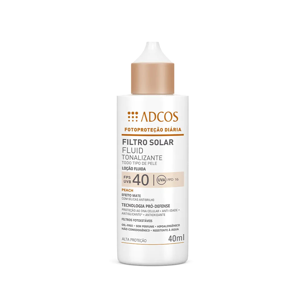 Adcos Filtro Solar Fluid Tonlizante FPS40 Peach