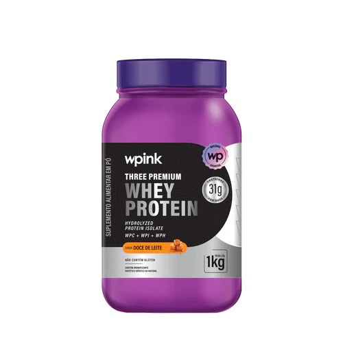 Wpink Three Premium Whey Protein Doce de Leite (1Kg)