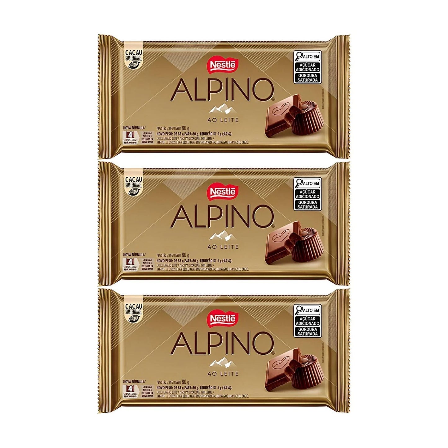 Nestlé Barras de Chocolate Alpino (3x80g)