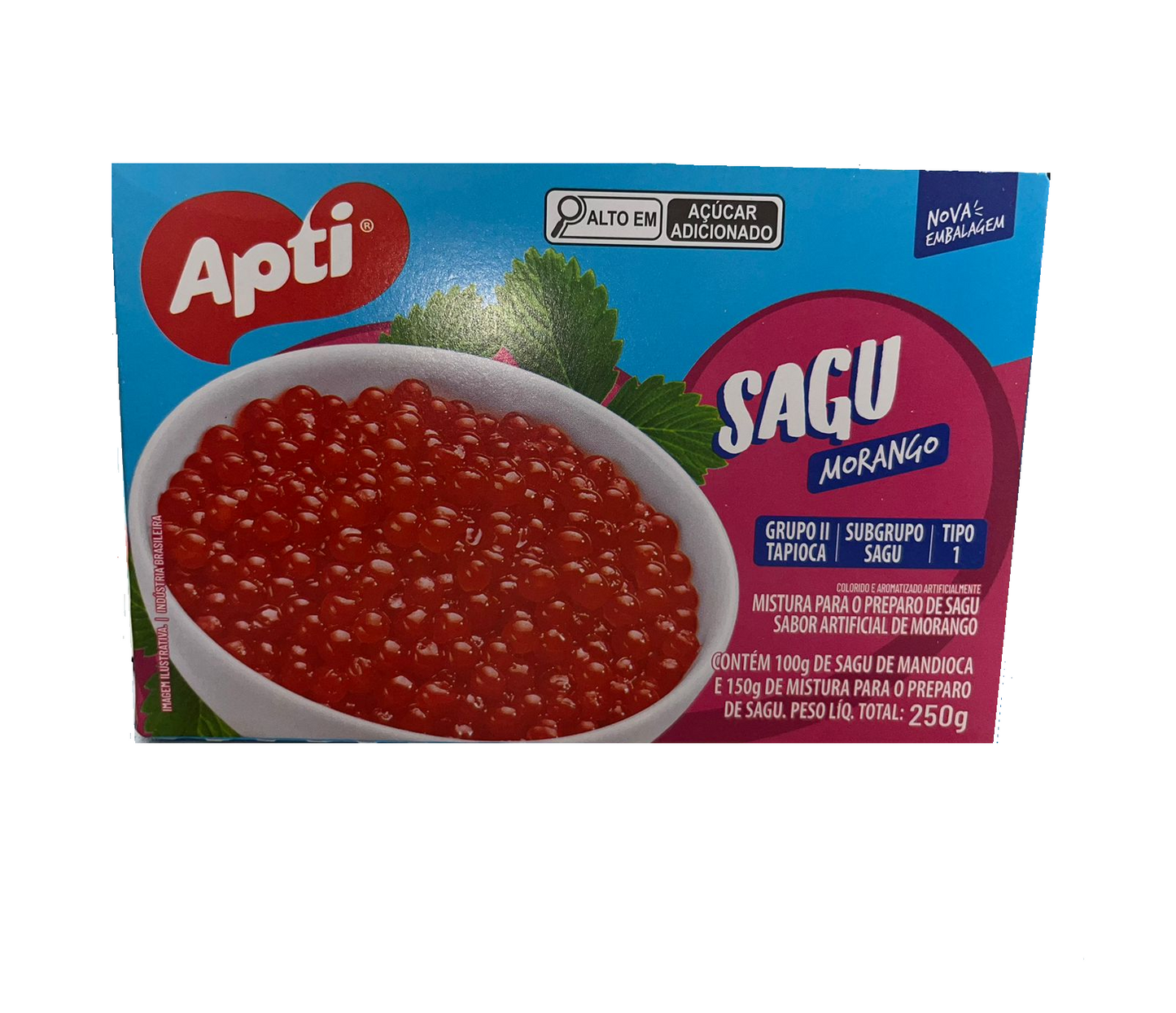 Apti Sagu Sabor Morango (250g)