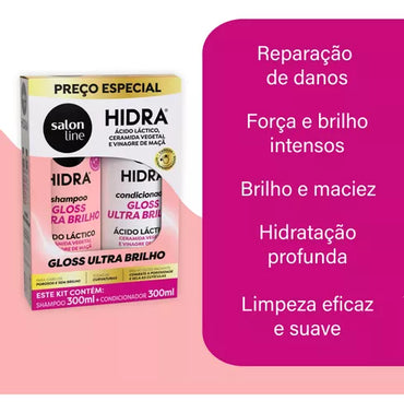 Hydra Gloss Ultra Shine Shampoo and Conditioner Kit 300ml