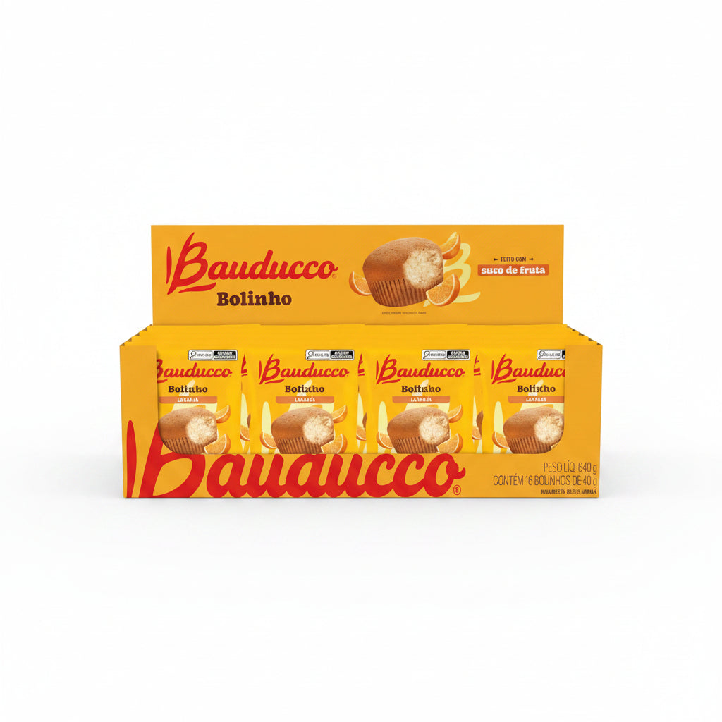 Bauducco Bolinho Laranja 40g - 16 unidades