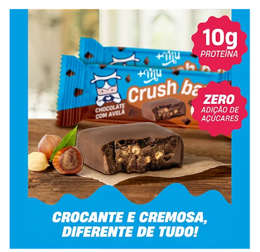 + Mu Crushbar - Chocolate with hazelnut - Box of 12 units - 480g