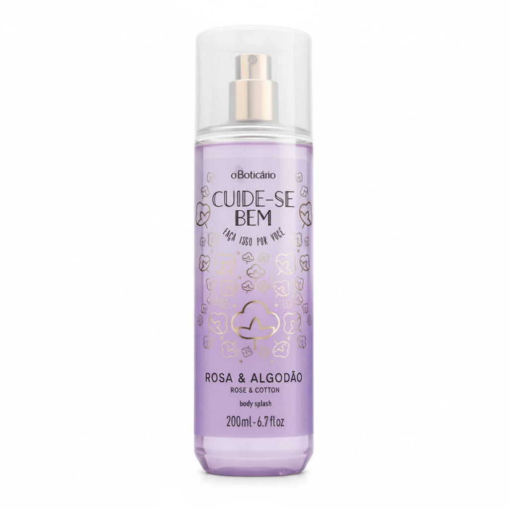 O Boticário Body Splash Cuide-se Bem: Rosa e Algodão (200ml)