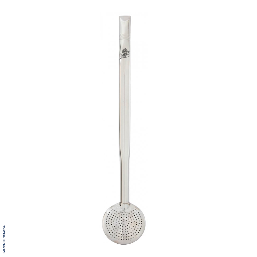 Bomba de Chimarrão Aço Inox - Média