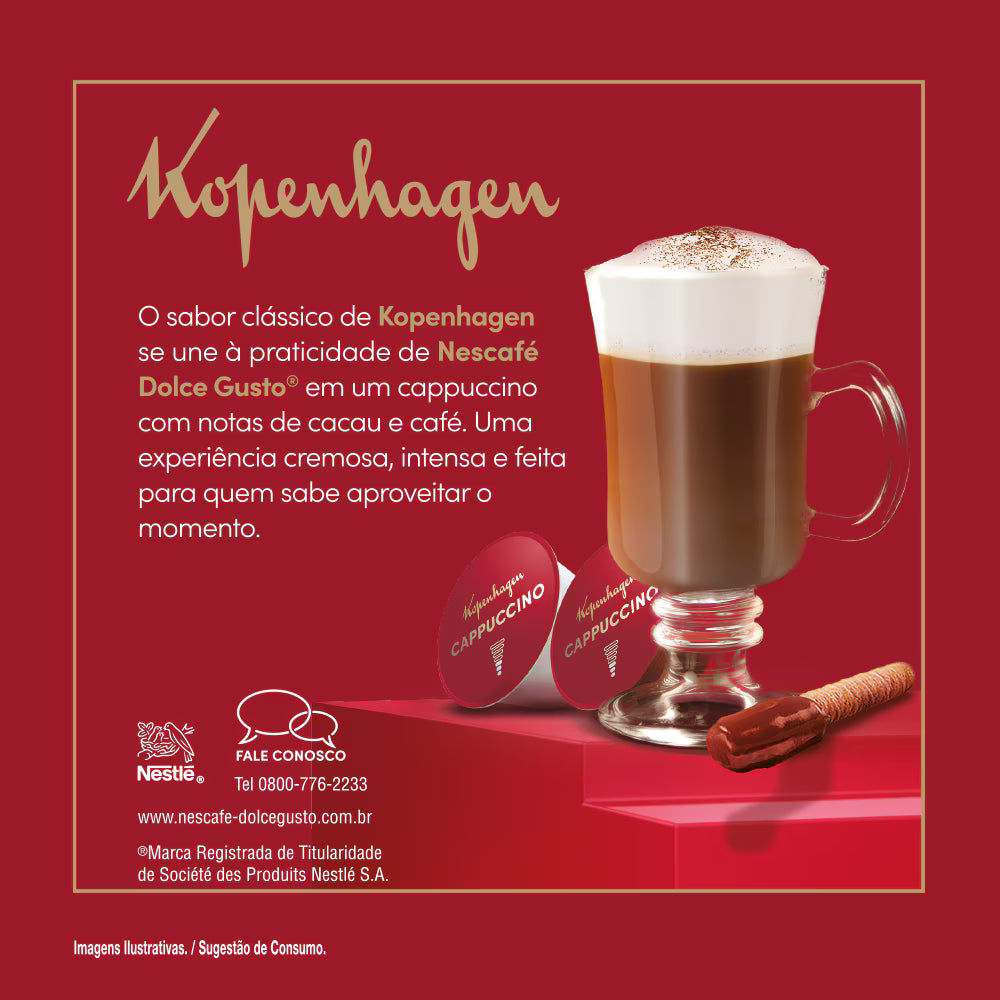 Dolce Gusto Kopenhagen Cappuccino 10 Cápsulas 190g