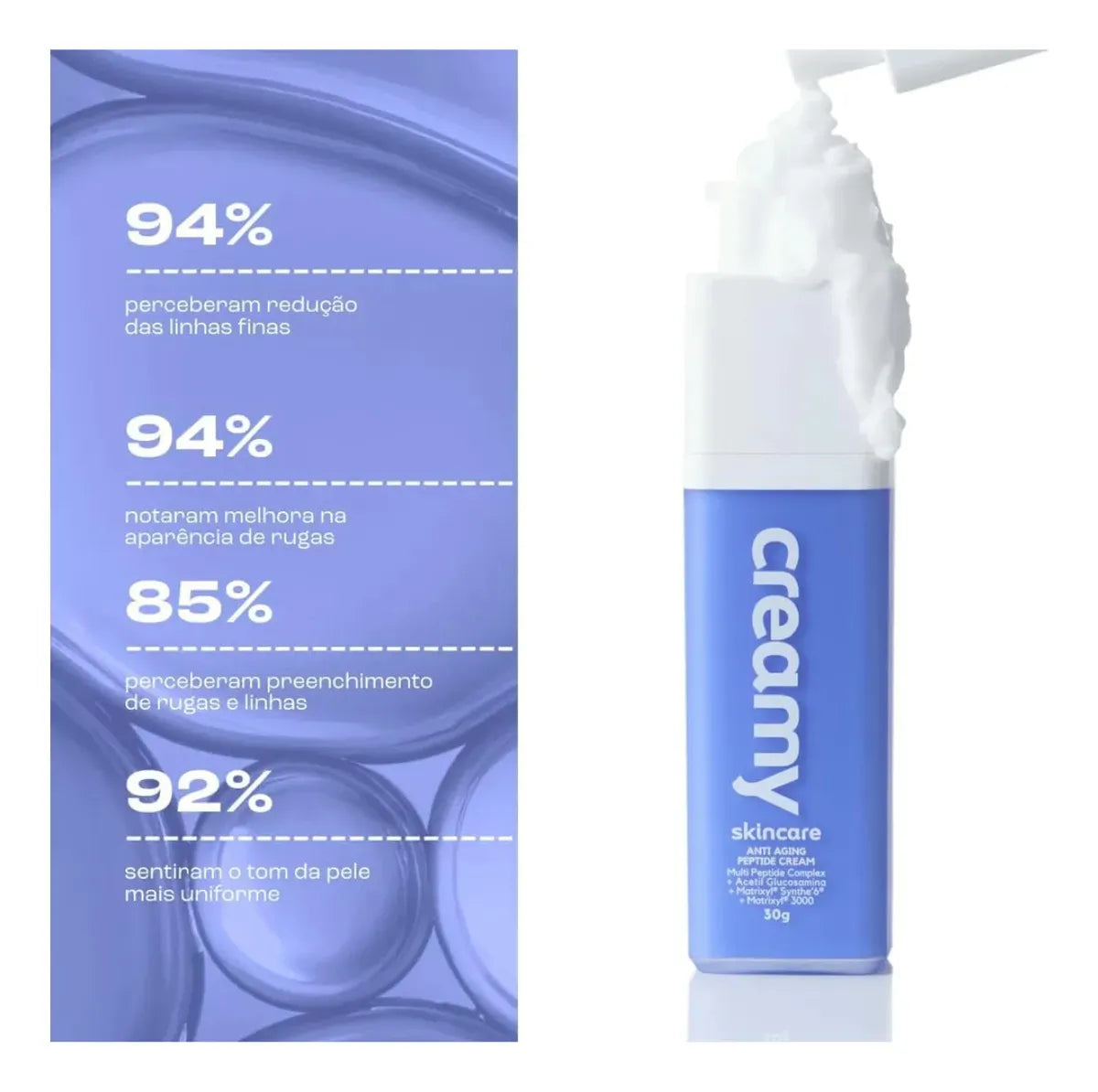 Creme Firmador Anti Idade Peptide Creamy Skincare - 30g
