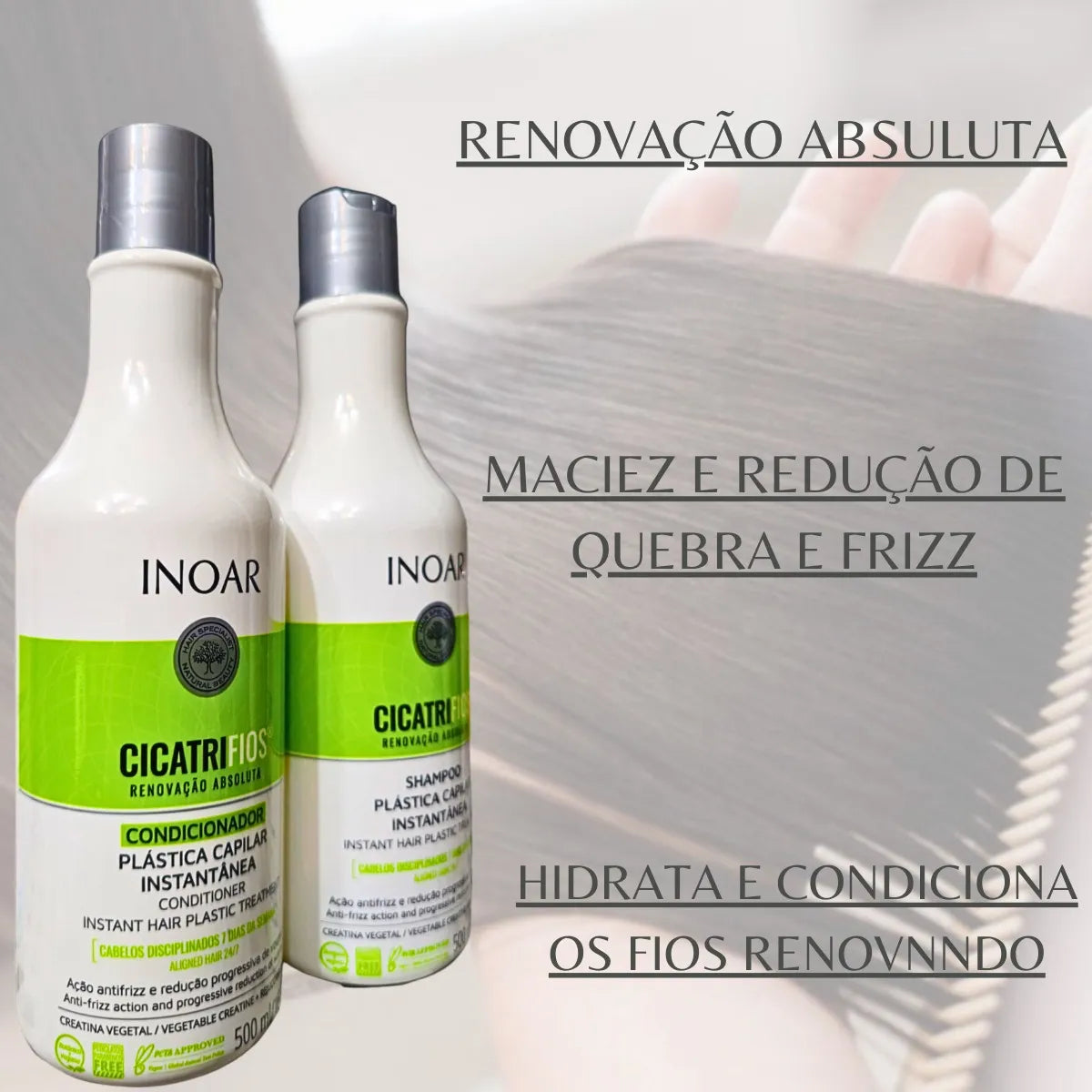 Inoar Kit Cicatrifios - Shampoo e Condicionador (500ml cada)