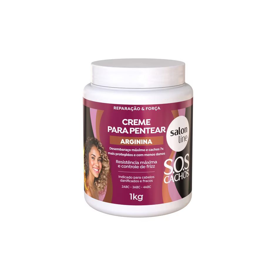 SOS Salon Line Creme para Pentear Cachos Arginina 1kg