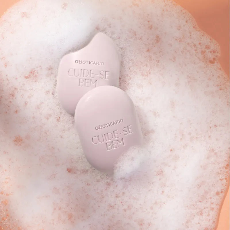O Boticário Sabonete em Barra Cuide-se Bem: Rosa e Algodão (Caixa com 2x80g)