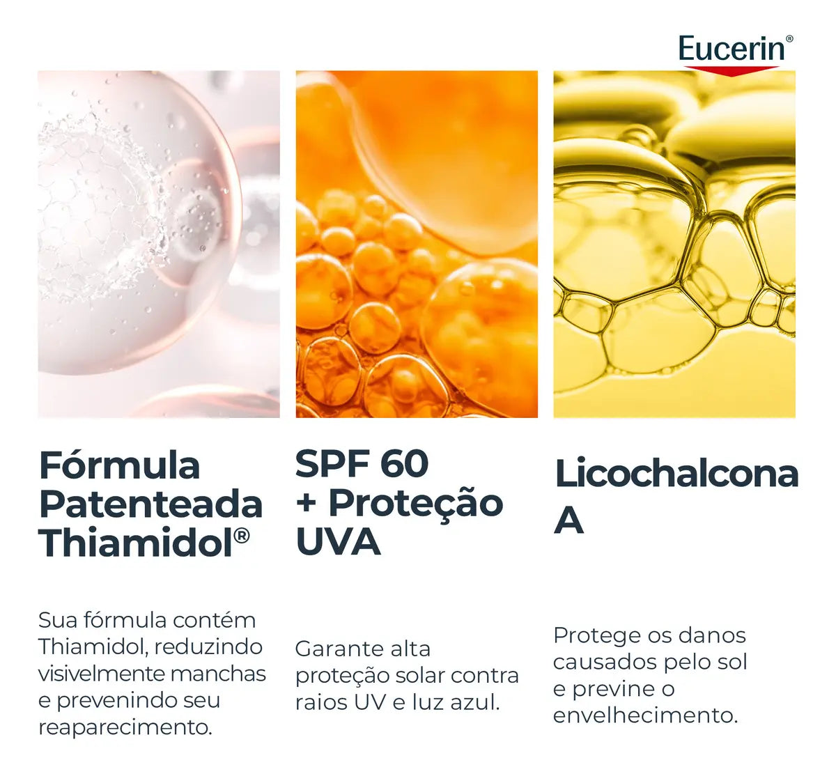 EUCERIN Protetor Solar Facial Antimanchas Cor Clara FPS 70 50ml, Pigment Control, Proteção UVA, UVB e Luz Visível, Thiamidol