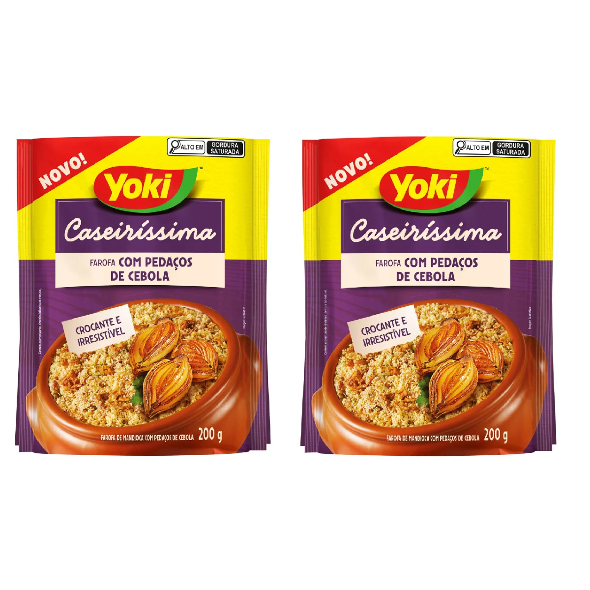Yoki Caseiríssima Farofa com Pedaços de Cebola (2x200g)