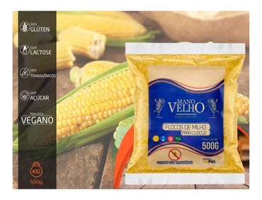 Farinha de Milho Flocos para Cuscuz Mano Velho Pacote (500g)