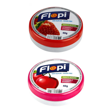 Bala Diet Sem Açúcar Sortida Flopi (2x40g)