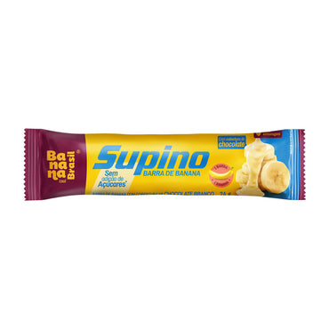 Banana Brasil Supino Zero - Banana and White Chocolate - Box with 3 units of 24g