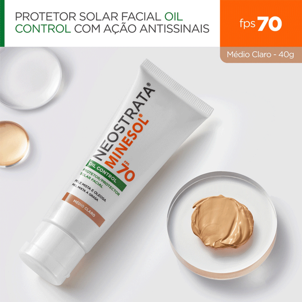 Neostrata Minesol Protetor Oil Control Fps - 70 Médio Claro (40g)