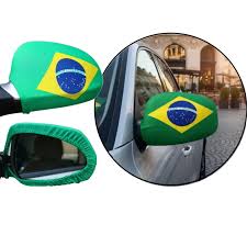 Bandeira Do Brasil Capa Decorativa Para Retrovisor De Carro