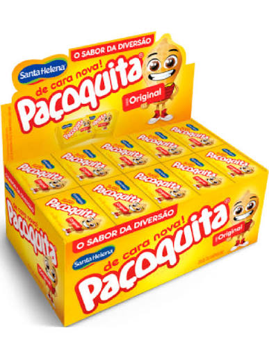 Paçoquita Quadrada Santa Helena Caixa com 50 Unidades (1Kg)