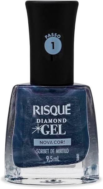 Risqué Esmalte Diamond Gel: Sorbet de Mirtilo Metálico (9,5ml)