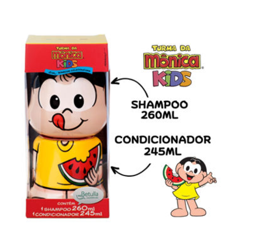 Kit Turma Da Mônica Cia. da Natureza Shampoo 260ml + Condicionador 245ml - Boneco Magali