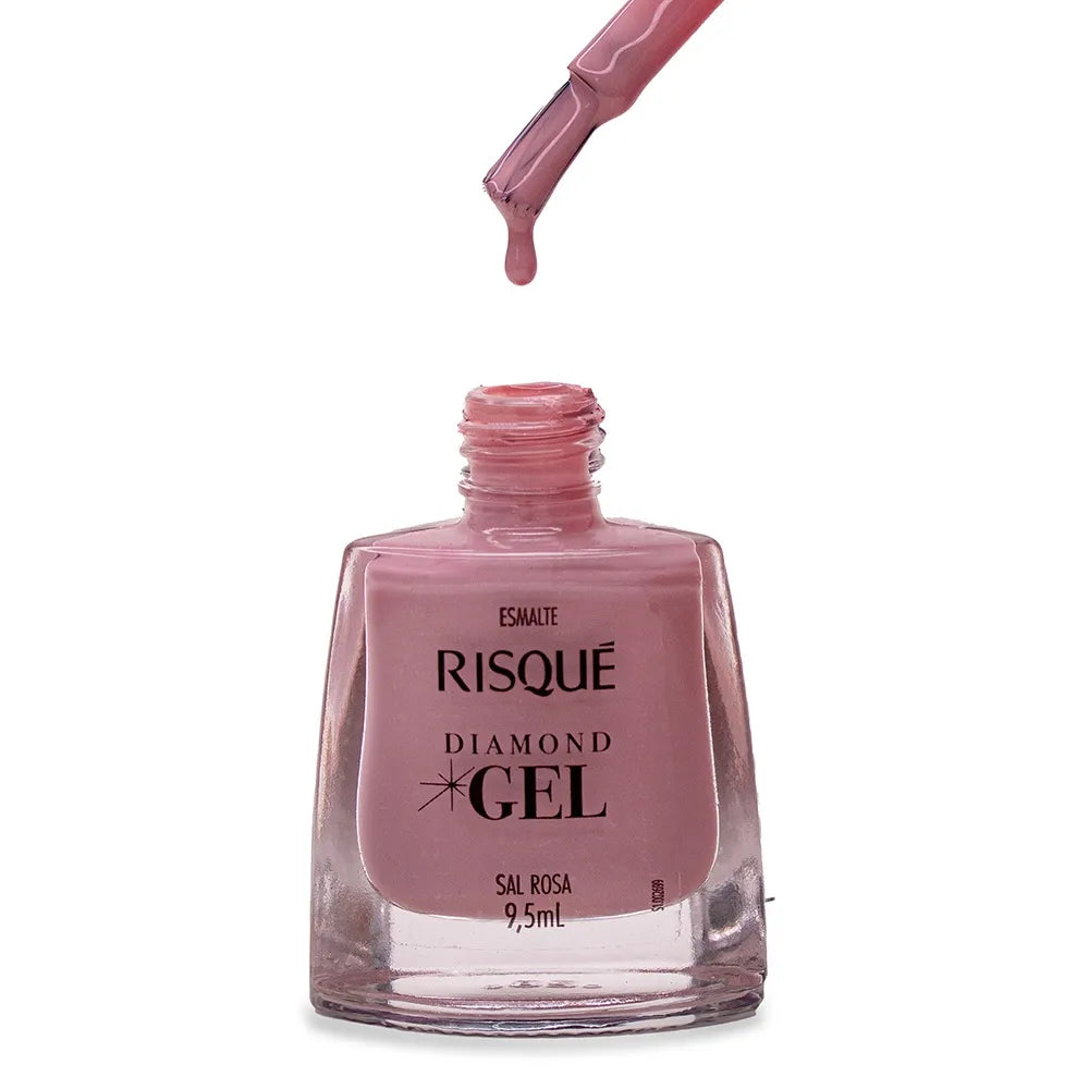 Risqué Esmalte Diamond Gel: Sal Rosa (9,5ml)